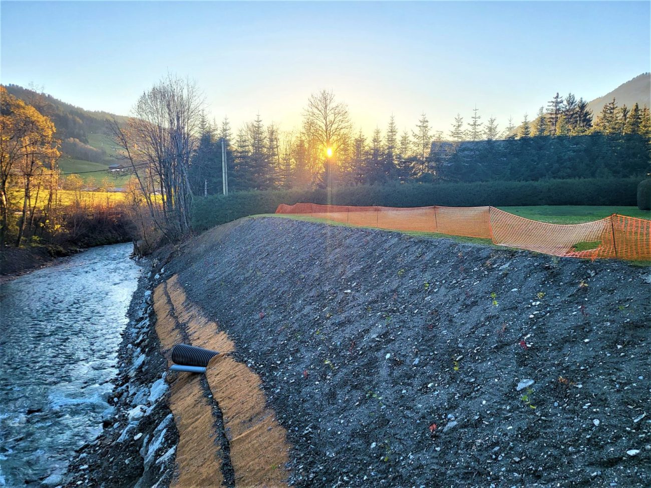 Travaux du pont de l’Ile à Praz-sur-Arly