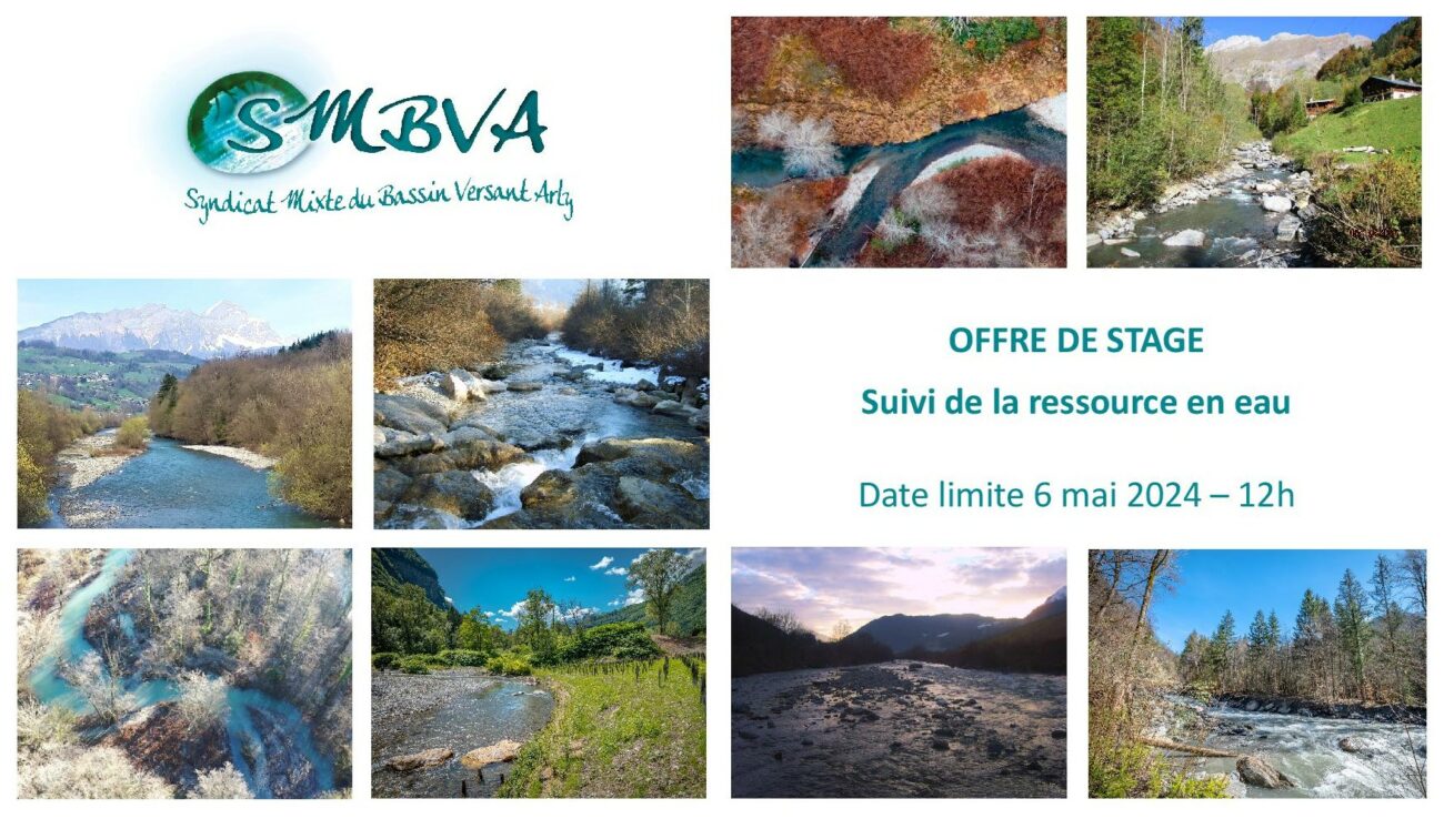 Offre de stage : suivi de la ressource en eau