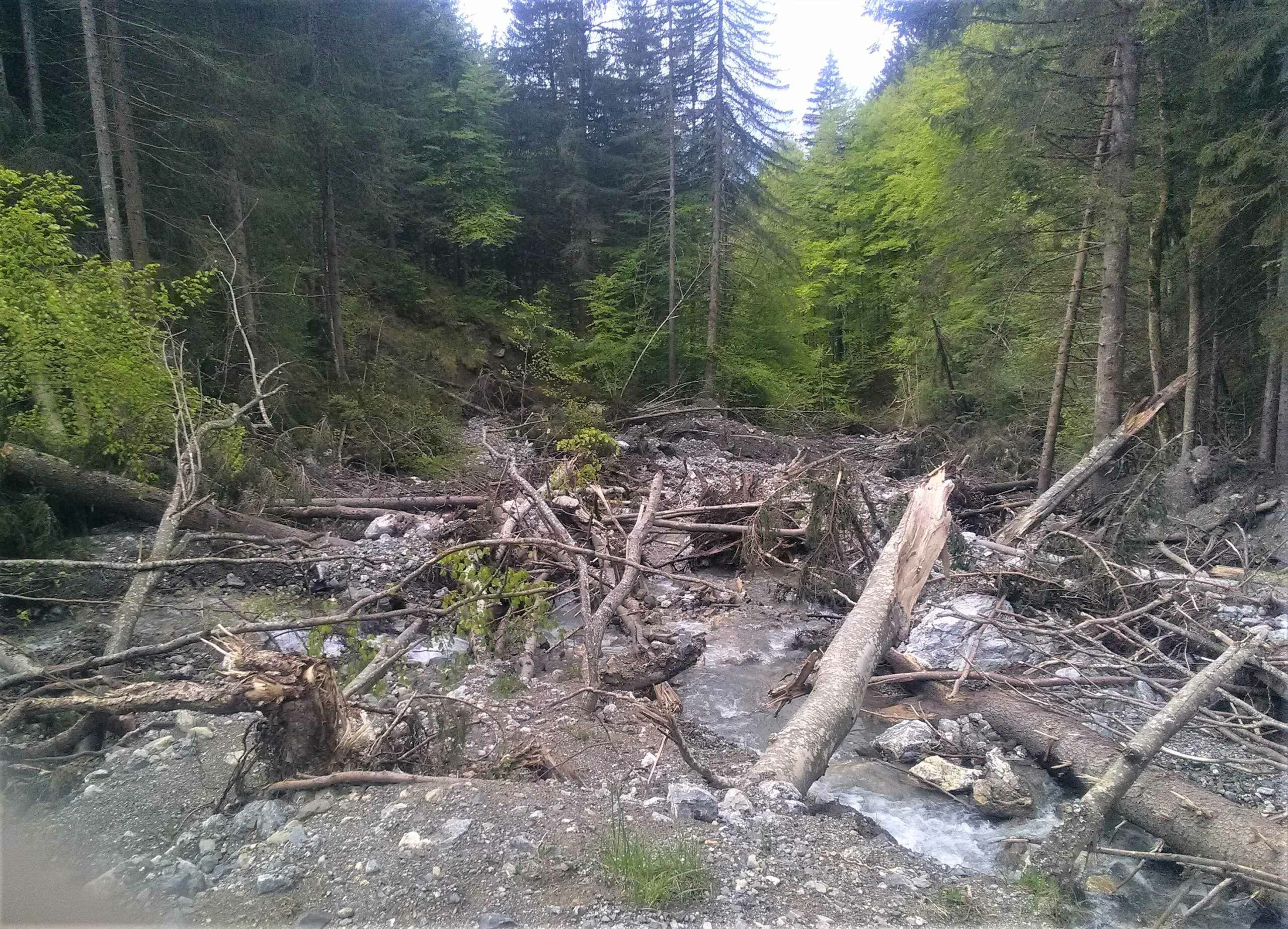 Bouchet-Mont-Charvin de gros embâcles enlevés