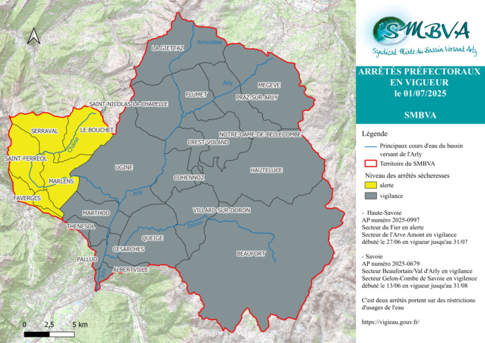Sécheresse : point sur la situation du bassin versant Arly