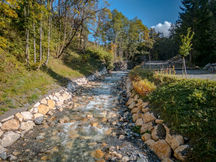 Les travaux de restauration de l’Arly à Prariand – Megève – se poursuivent